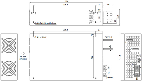 фото Преобразователь AC-DC сетевой Mean Well SE-1500-12 в Красноярске