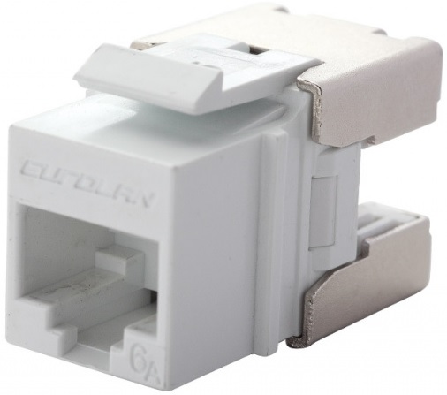 

Модуль Eurolan 16B-UA-03WT UTP категории 6A keystone, Q-Tool, белый, 16B-UA-03WT