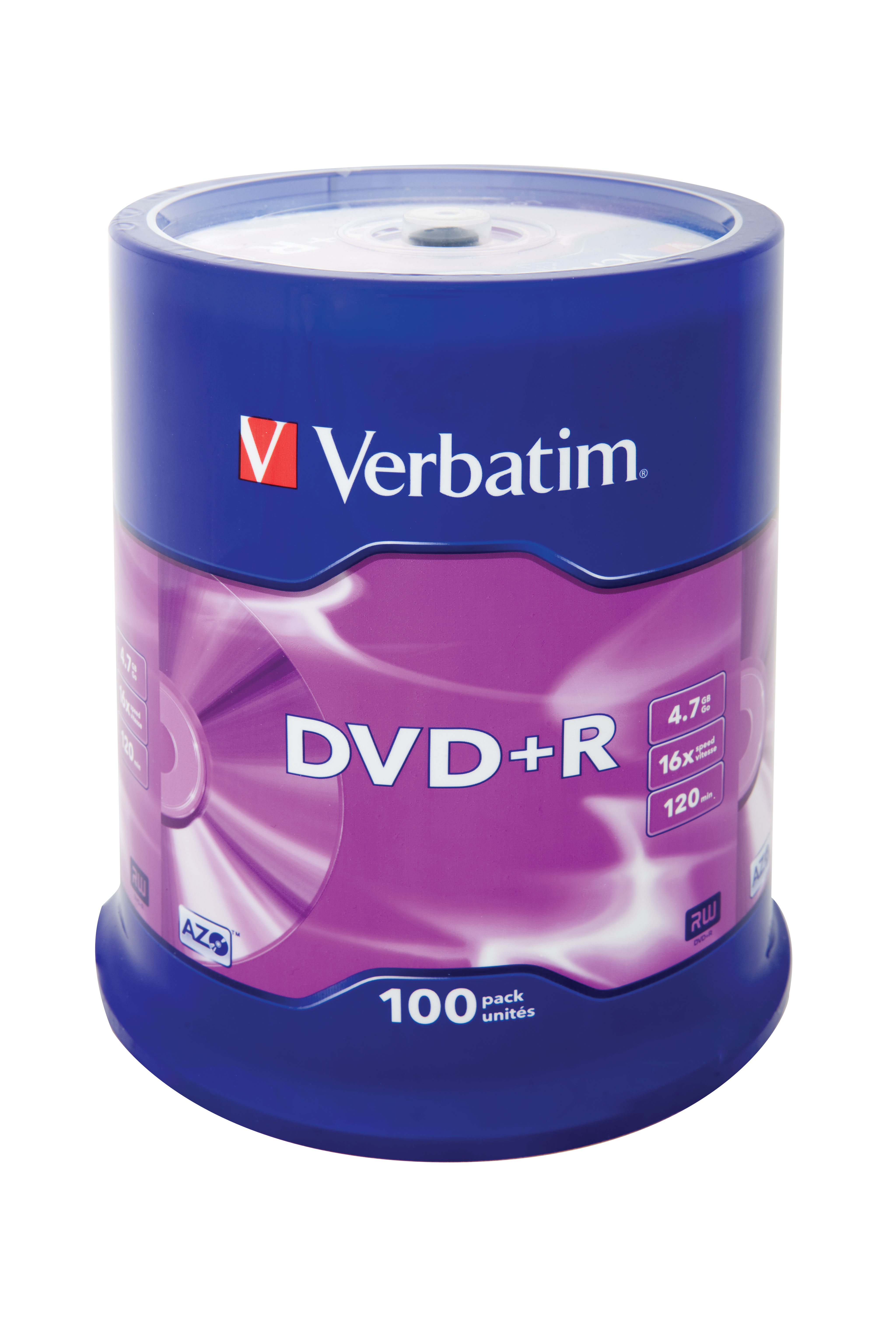 

Диск DVD+R Verbatim 43551 4.7ГБ, 16x, 100 шт., Cake Box, 43551