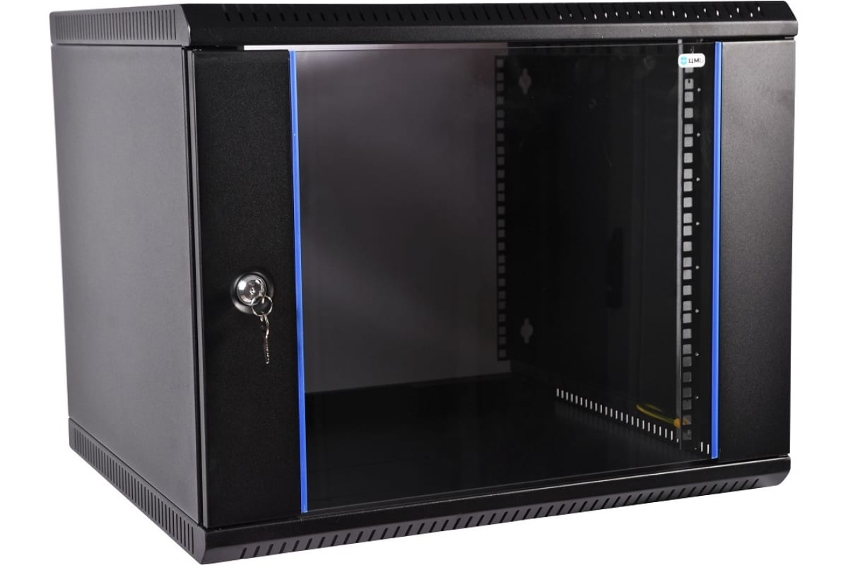 

Шкаф настенный 19", 6U ЦМО ШРН-Э-6.650-9005 (600 × 650) дверь стекло, черный, ШРН-Э-6.650-9005
