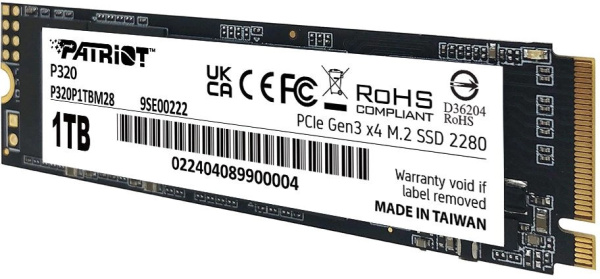 фото Накопитель SSD M.2 2280 Patriot Memory P320 в Екатеринбурге 1024 ГБ