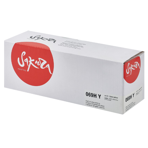 

Картридж Sakura 069HY ECO (5095C002) SA069HY-ECO для Сanon I-Sensys LBP673Cdw/MF750C, желтый, 5500к., 069HY ECO (5095C002)