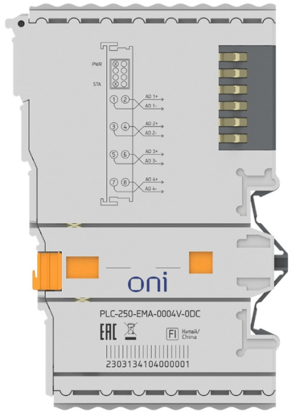 фото Модуль аналогового вывода ONI PLC-250-EMA-0004V-0DC в Санкт-Петербургe