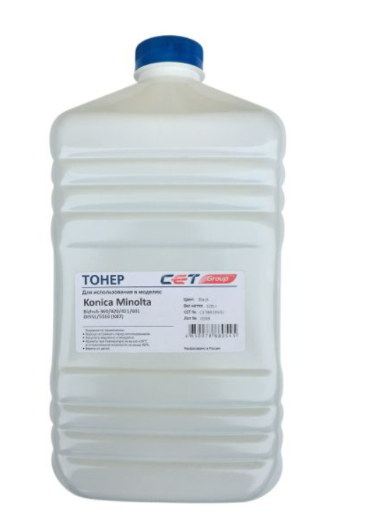 

Тонер CET CET8819500 KB7 черный бутылка 500гр. для принтера KONICA MINOLTA Bizhub 360/420/421/601, DI551/5510, CET8819500