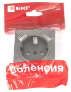фото Накладка розетки с заземлением с 2 USB EKF ESR16-L-028-40-2USB