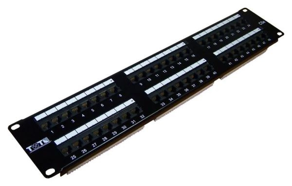 фото Патч-панель 19, 48xRJ45, UTP, Кат. 5е TWT TWT-PP48UTP в Екатеринбурге