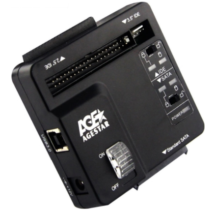 

Адаптер переходник AgeStar 3FBCP для HDD/SSD SATA/IDE 2.5"/3.5", USB 3.0, пластик, черный, 3FBCP