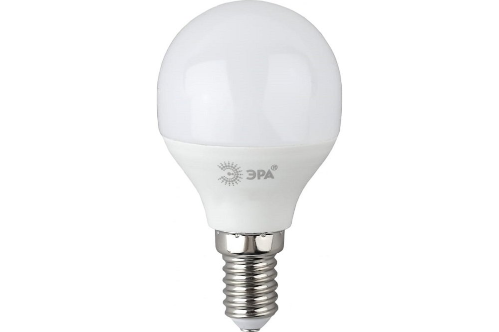 

Лампа светодиодная ЭРА Б0045356 LED P45-6W-865-E14 R (диод, шар, 6Вт, хол, E14), Б0045356