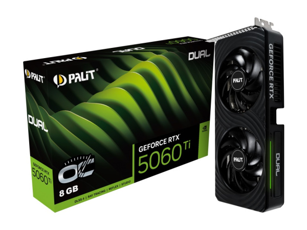 фото Видеокарта Palit GeForce RTX 5060 TI DUAL OC (NE7506TT19P1-GB2062D) в Челябинске