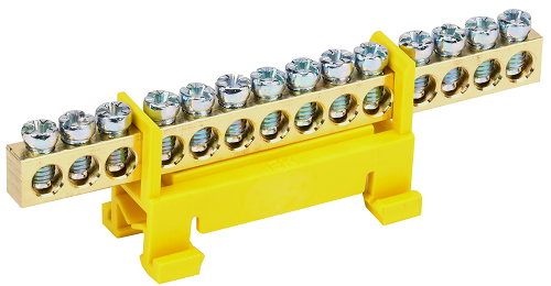 Изображение товара Шина IEK YNN10-69-14P-K05 для электромонтажа с изолятором 14 отверстий