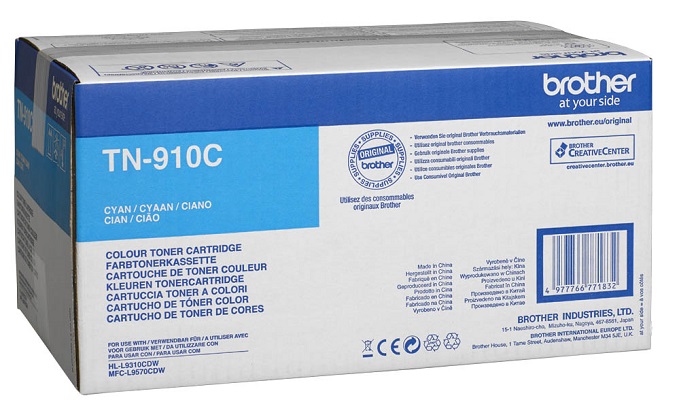 

Тонер Brother TN-910C для Brother HLL9310CDW/MFCL9570CDW голубой (9000стр), TN-910C