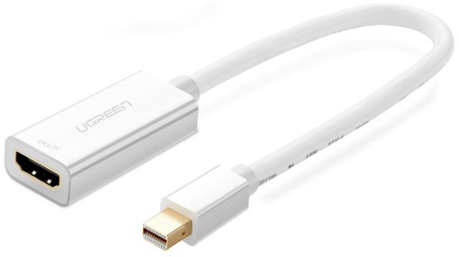 

Конвертер UGREEN MD112 10460_ Mini DP / HDMI Female 1080P, белый, MD112