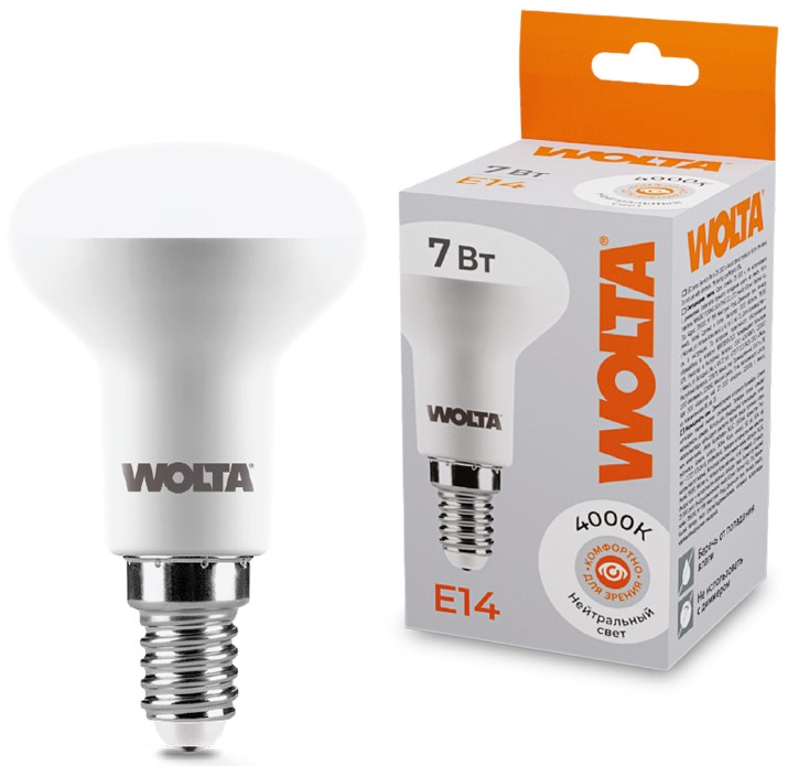 

Лампа светодиодная WOLTA 25S50R7E14 7Вт 4000K E14, 25S50R7E14