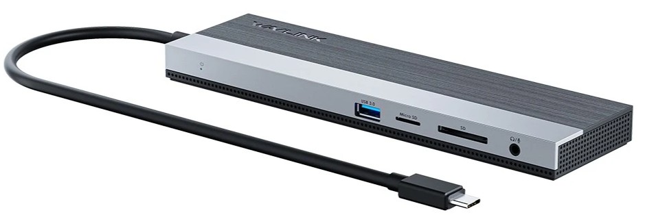 

Док-станция WAVLINK WL-UMD08 USB-C Triple Display /85W PowerDelivery/2xUSB3.0/2xUSB2.0/1xUSB C/1xDP/2xHDMI/1xGigabit LAN/1xAudio In/Out/1xSD/Micro SD, WL-UMD08