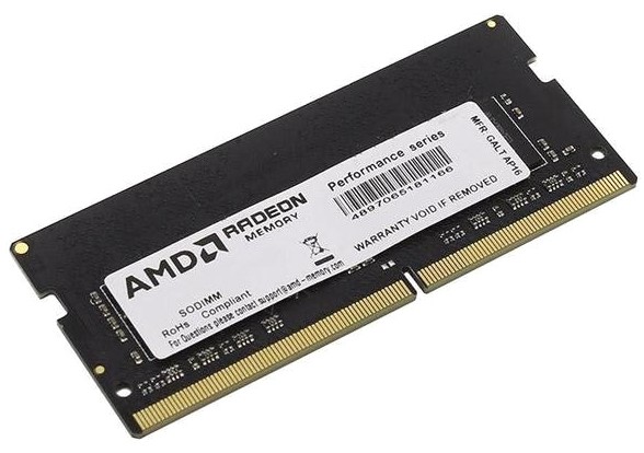 

Модуль памяти SODIMM DDR4 4GB AMD R744G2400S1S-U PC4-19200 2400MHz CL16 1.2V RTL, R744G2400S1S-U