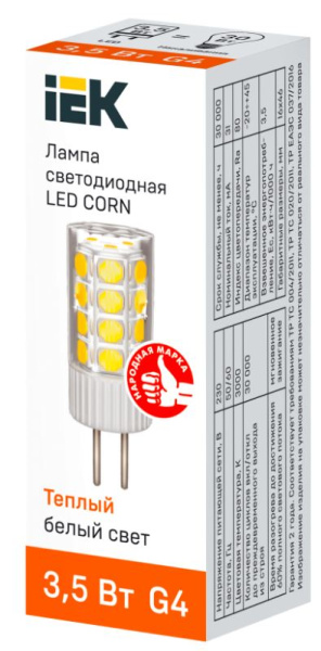 фото Лампа IEK LLE-CORN-4-230-30-G4 в Краснодаре