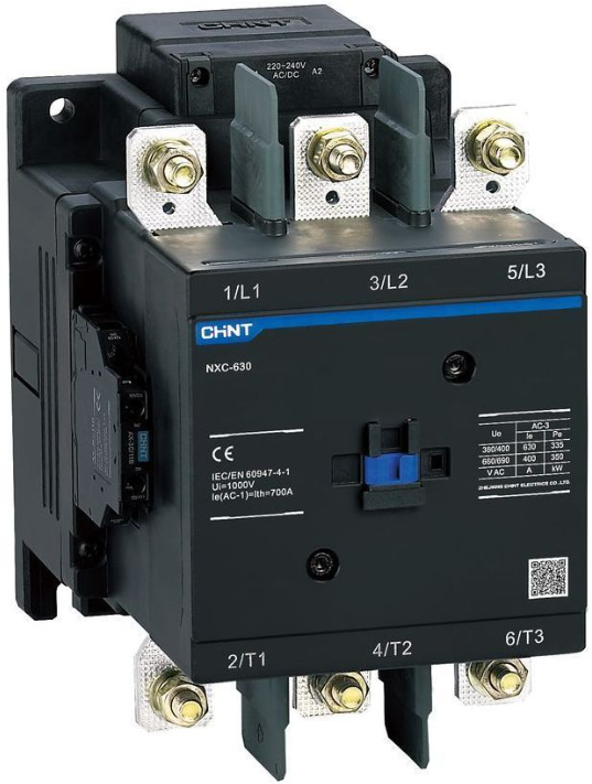 

Контактор CHINT 836563 NXC-630 630А AC/DC 220В-240V/АС3 2НО+2НЗ 50Гц, 836563