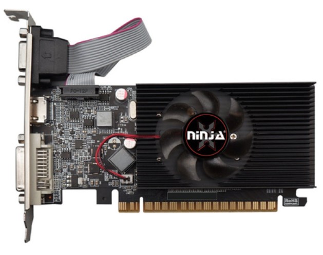 

Видеокарта PCI-E Sinotex GeForce GT610 Ninja (NF61NP013F) 1GB DDR3 64bit 40nm 810/1000MHz DVI/HDMI/CRT RTL, GeForce GT610 Ninja (NF61NP013F)