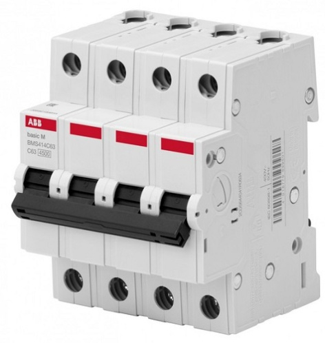 Изображение товара Автоматический выключатель ABB Basic M 2CDS644041R0104 4-полюсный, 10 А, 400 В