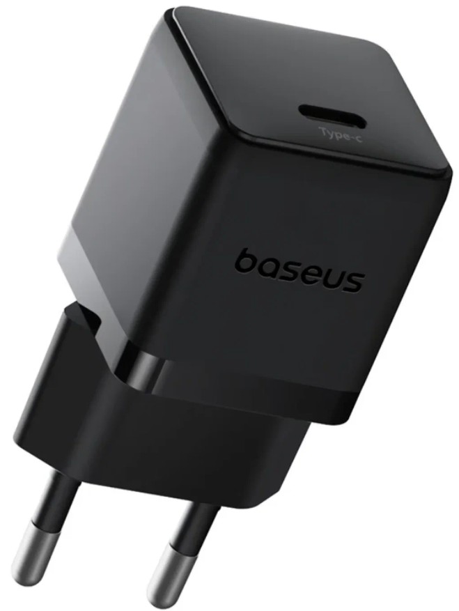 

Зарядное устройство сетевое Baseus Palm P10111602113-01 1C 20W EU Cluster Black (with Cable USB-C to USB-C 60W 1m Cluster Black), Palm