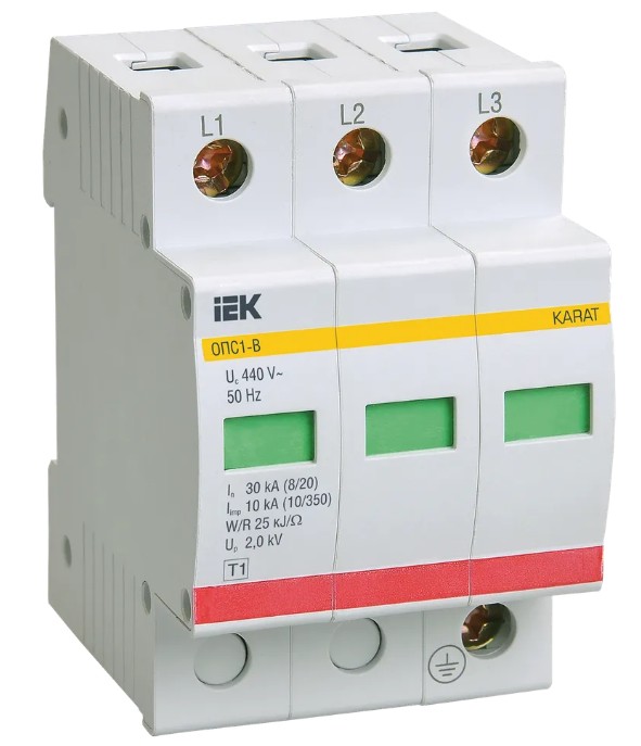 

Ограничитель IEK MOP20-3-B перенапряжения ОПС1-B 3P, MOP20-3-B