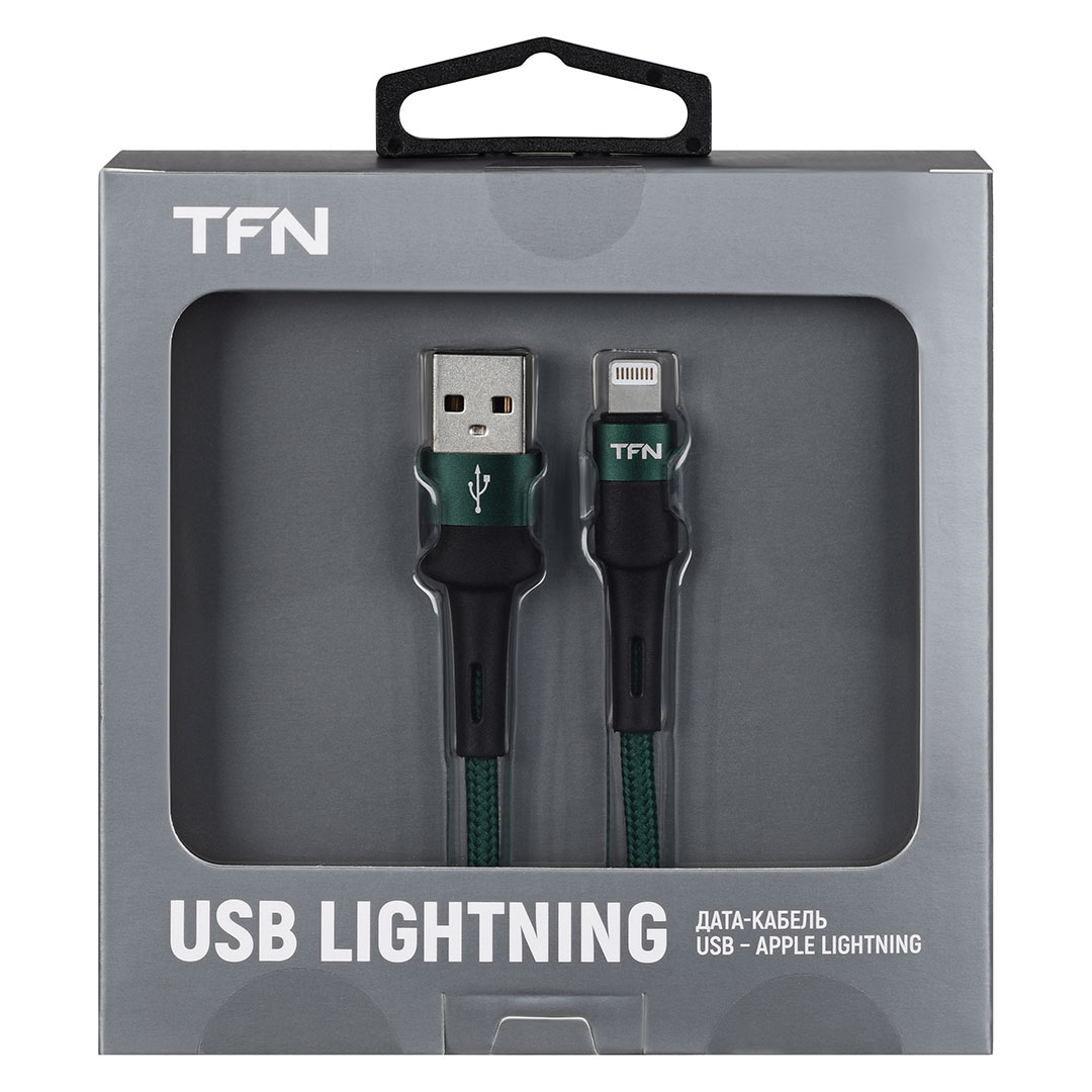 

Кабель интерфейсный TFN TFN-C-ENV-AL1MGRN USB-A - 8pin Envy 1.2m нейлон зеленый, TFN-C-ENV-AL1MGRN