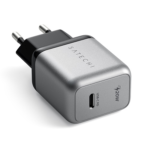 

Зарядное устройство сетевое Satechi ST-UC20WCM-EU 20W USB-C PD Wall Charger - Space Gray, ST-UC20WCM-EU