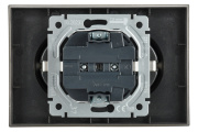 фото Розетка двухместная с заземлением в сборе  IEK BR-R21-16-K37-F
