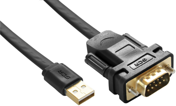 Изображение товара Адаптер GCR AM/DB9М USB 2.0 To RS-232 для PC и промышленности