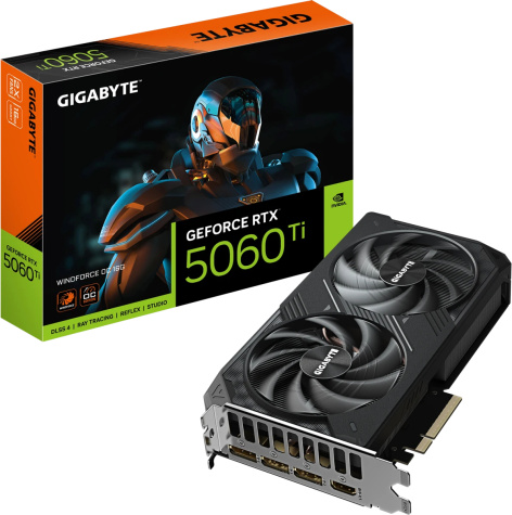 фото Видеокарта GIGABYTE GeForce RTX 5060 TI WINDFORCE 2OC (GV-N506TWF2OC-16GD) в Екатеринбурге