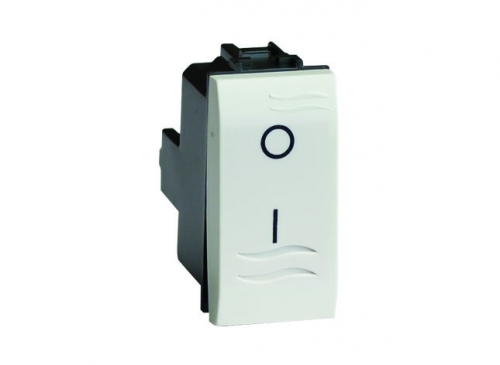 

Выключатель DKC 76131B двухполюсный, белый, 1 модуль, "Brava", 76131B