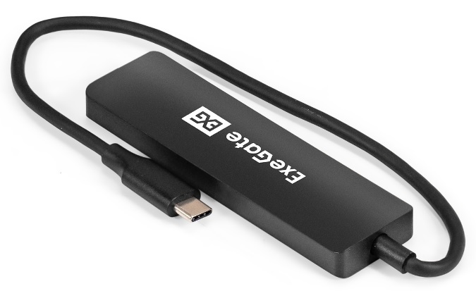 

Концентратор Exegate DUB-4CP/3 EX296929RUS 4-в-1 кабель-адаптер USB Type C/4xUSB3.0, Plug Play, черный, DUB-4CP/3
