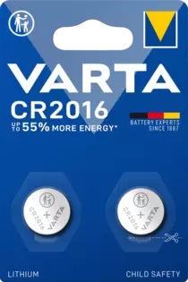 

Батарейка Varta ELECTRONICS CR2016 06016101402 BL2 Lithium 3V (6016) (2/20/200), ELECTRONICS CR2016