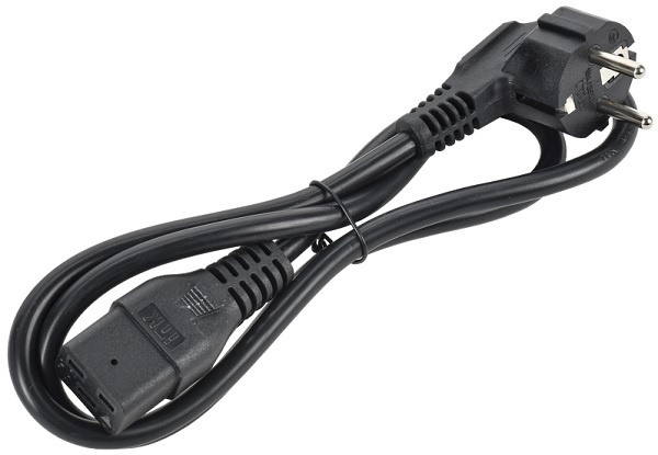 Изображение товара Кабель питания ITK PC-C19D-1M для блоков PDU 1 метр черный