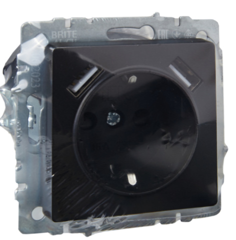 фото Розетка с заземлением  IEK BR-R14-16-U21-D31-K02 в Омске