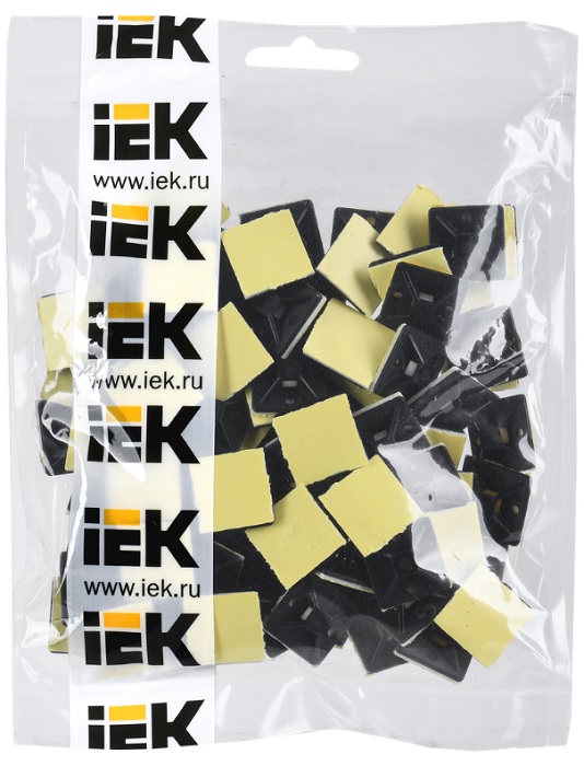 

Площадка самоклеящаяся IEK UHP31-20-100 20х20 черная под хомуты (100шт), UHP31-20-100