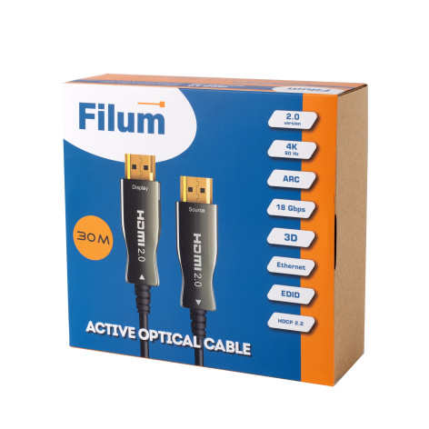 фото Активный оптический кабель HDMI Filum FL-AOC-HDMI2.0-30M в Смоленске