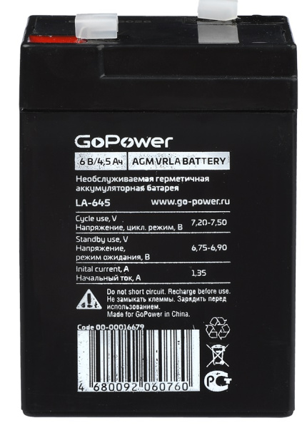 фото Батарея  GoPower 00-00016679 в Омске