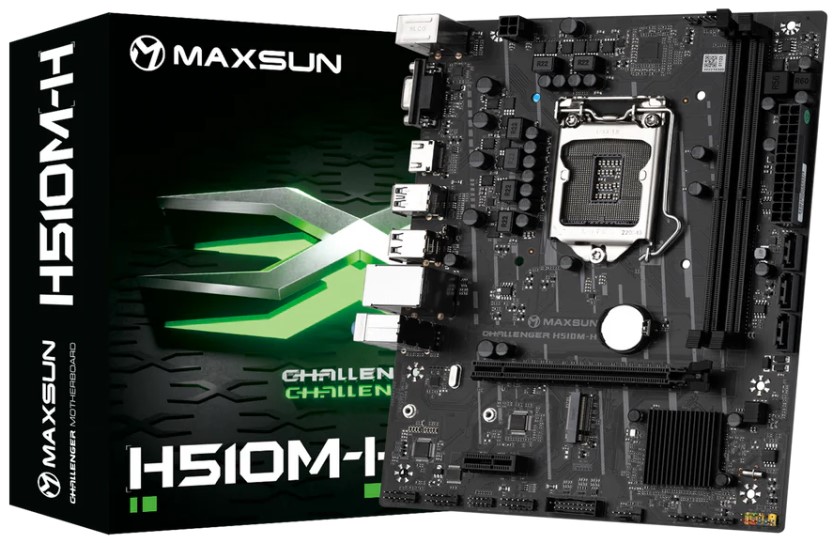 

Материнская плата mini-ITX MAXSUN Challenger H510M-H MS-Challenger H510M-H (LGA1200, H470, 2*DDR4 (3200), 3*SATA, M.2, 2*USB 3.2, 4*USB 2.0, PCIe x16,, Challenger H510M-H