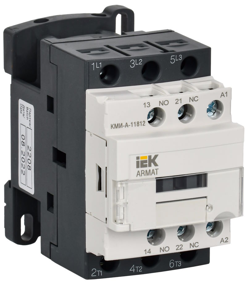 

Контактор IEK AR-ACC-11-018-230-11 ARMAT КМИ-А-11812 LC1D 18А 230В/АС3 1NO/1NC, AR-ACC-11-018-230-11