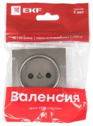 фото Накладка розетки без заземления EKF ESR10-L-022-60