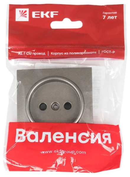 фото Накладка розетки без заземления  EKF ESR10-L-022-60 в Красноярске