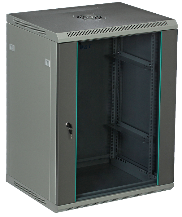 

Шкаф настенный 19", 15U W&T C156060GWTWOF-RU 600x600 мм, дверь стекло, цвет серый, без вент., C156060GWTWOF-RU