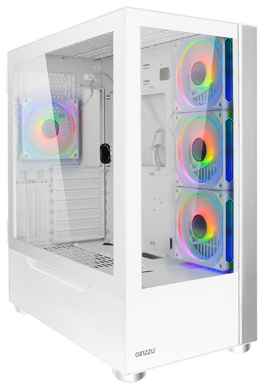 

Корпус eATX Ginzzu GL770 без БП, боковая и фронтальная панель из закалённого стекла, 2*USB 2.0, USB 3.0, GL770