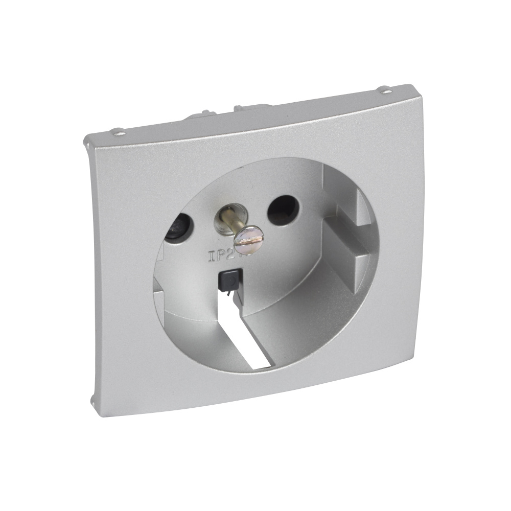 

Панель лицевая Legrand 770257 Valena CLASSIC - для розетки 2К+З с защитными шторками, немецкий стандарт, алюминий, 770257