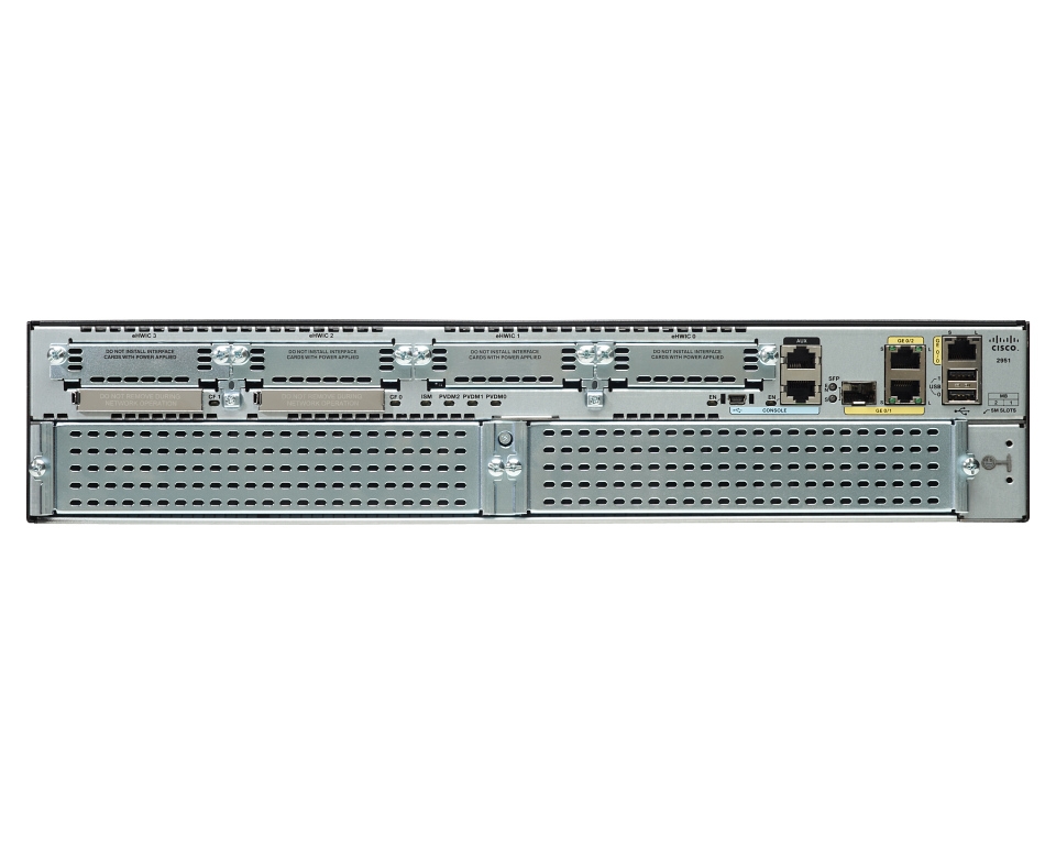 

Маршрутизатор Cisco CISCO2951/K9 w/3 GE,4 EHWIC,3 DSP,2 SM,256MB CF,512MB DRAM,IPB, CISCO2951/K9
