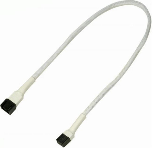 Изображение товара Удлинитель для вентилятора Nanoxia NX3PV30W 300 мм 3-pin матерчатая оплётка