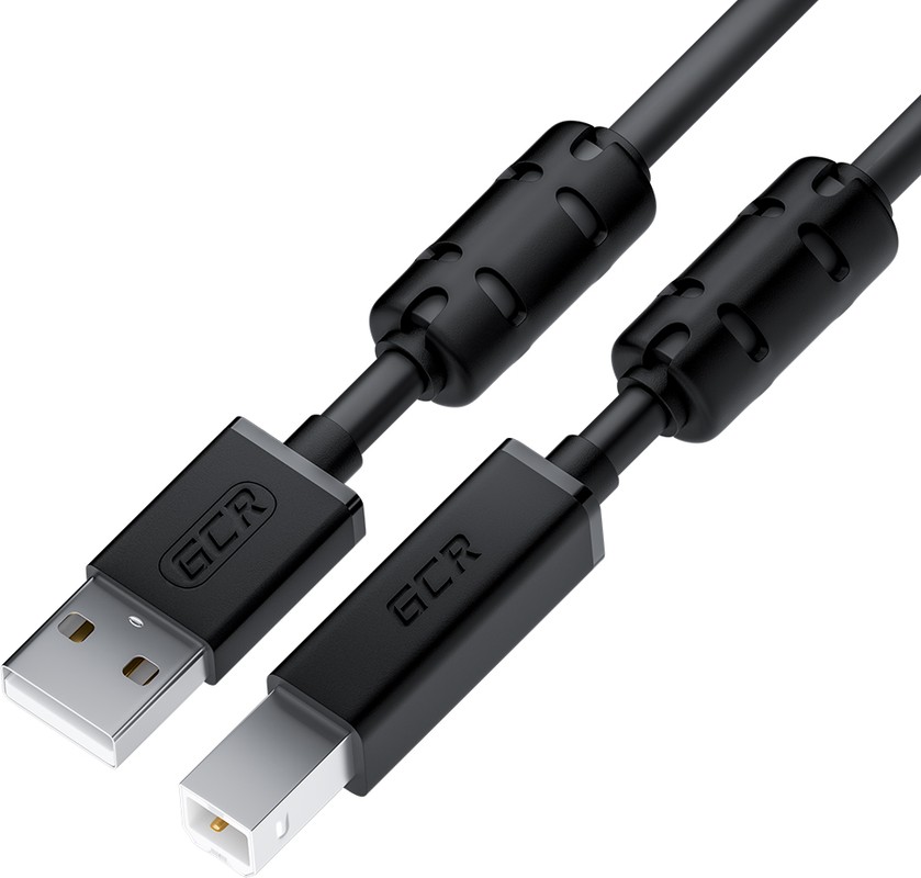 

МФУ GCR Кабель PROF 3.0m USB 2.0, AM/BM, черный, ферритовые кольца, 28/24 AWG, экран, армированный, морозостойкий, GCR-52417, GCR-52417