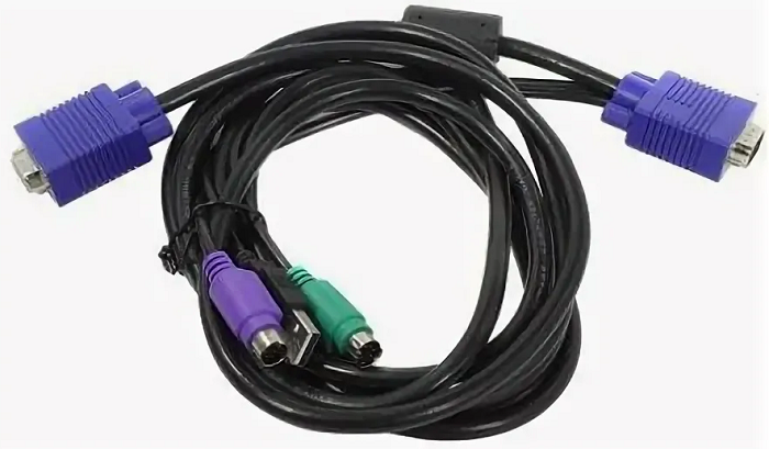 

Кабель Procase CE0180 1.8м PS/2 + USB для KVM переключателей Procase серии Е, CE0180