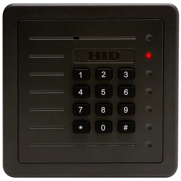 

Считыватель HID ProxPro Keypad 5355AGK11 со встроенной клавиатурой, интерфейс Wiegand, до 20см, 10-28.5 В DC, 120мА, ProxPro Keypad